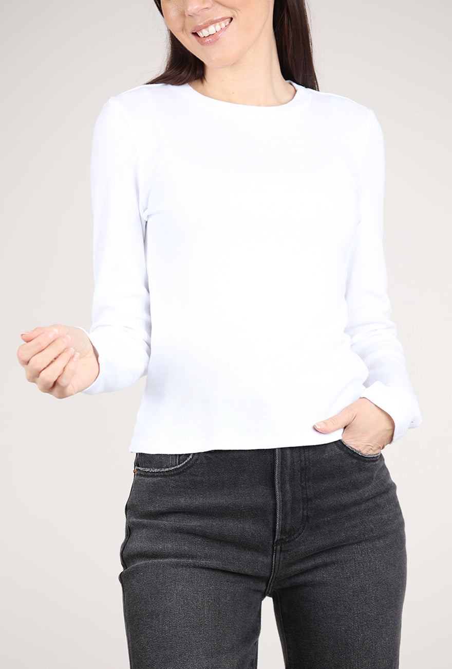 Mododoc Open Crew Slim Tee, White Halo 