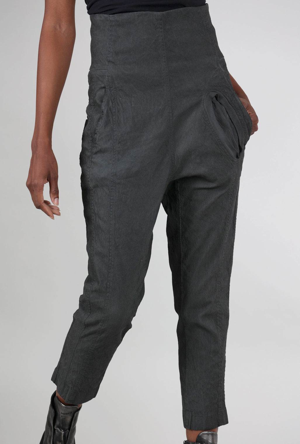 Rundholz Texture Twill Trousers, Coal Cloud 