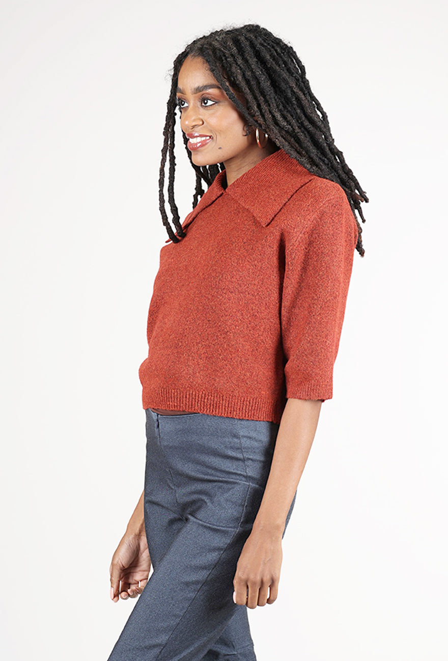 Grade & Gather Cutie Collar Sweater, Maple 