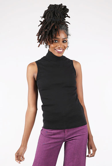Prairie Underground Sleeveless Mockneck, Black 