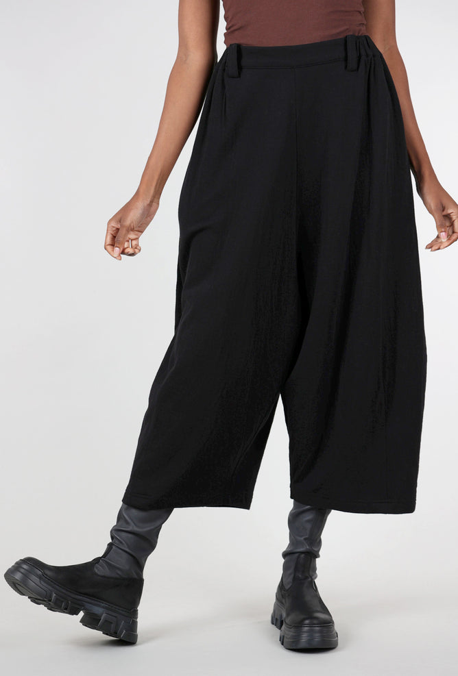 Moyuru Fleece Slouch Pant, Black 