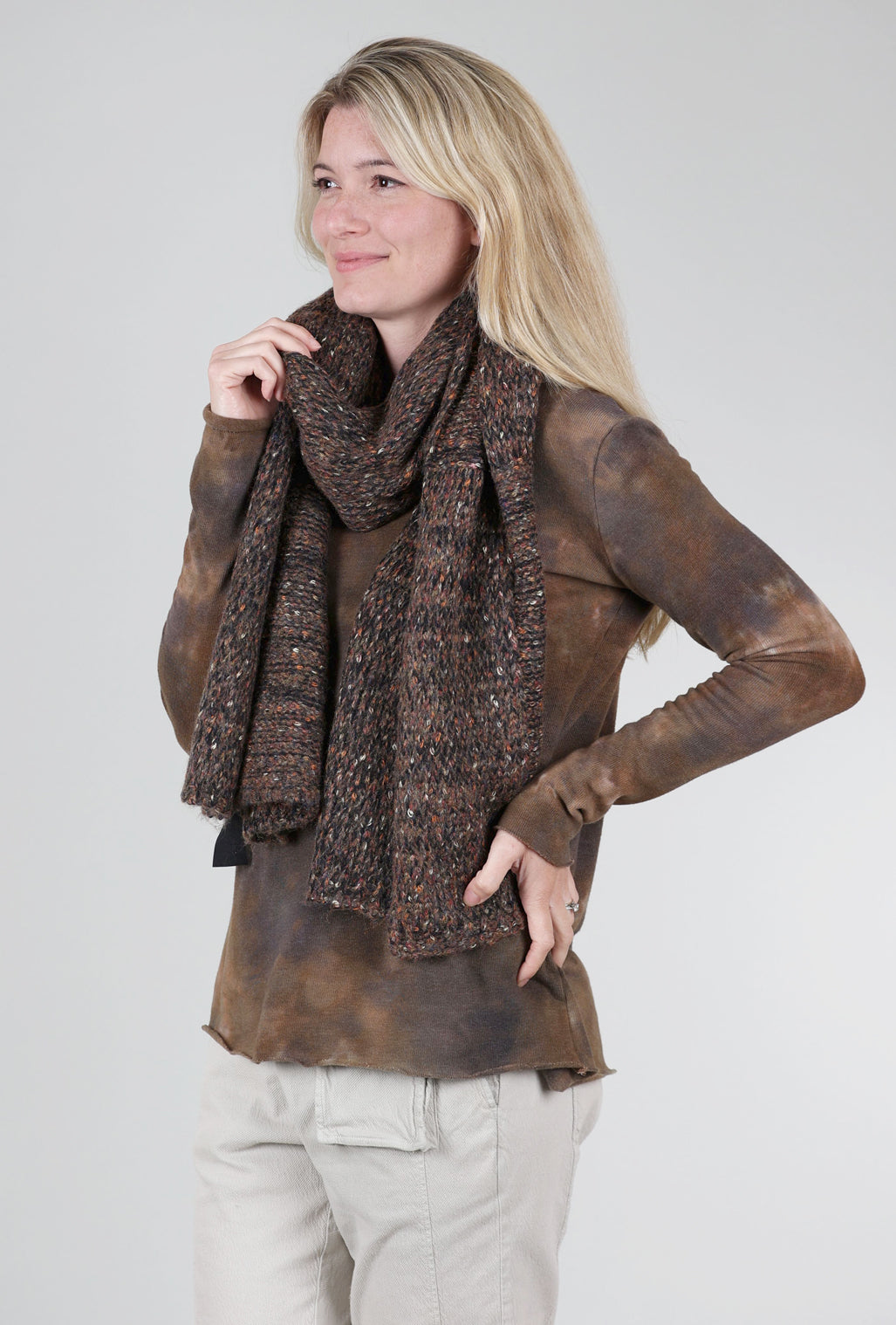 Rundholz Marled Confetti Scarf, Bronze Multi One Size Bronze