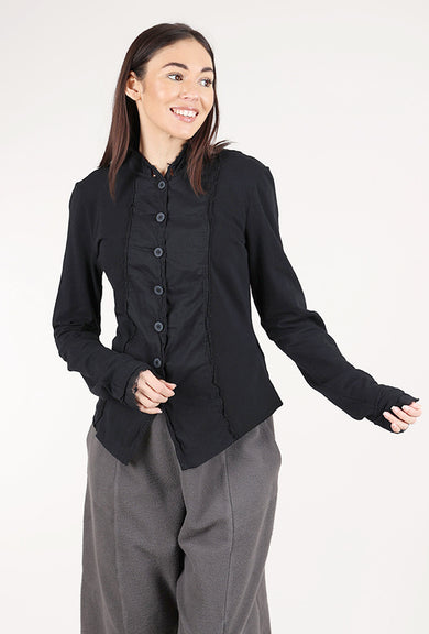 Cotton Patched Mini Penguin Jacket, Black