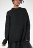 Pluslavie Chunky Knit Slit-Back Sweater, Black 