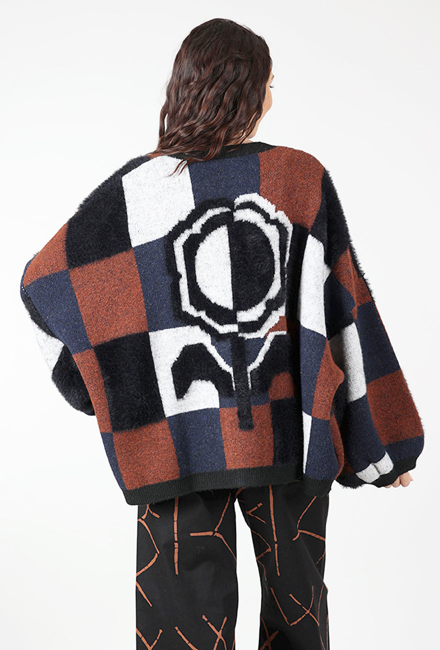 Bel Kazan Flower Power Cardie, Black Multi 
