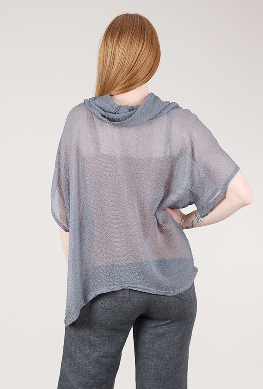 Artists & Revolutionaries Cowl Neck Space Top, Pewter 