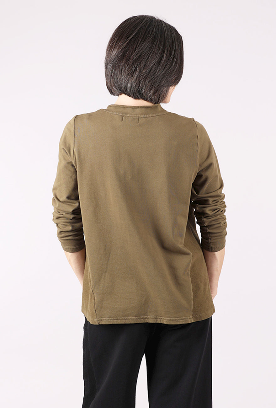 Fenini Switch it Up Fleece Top, Olive 