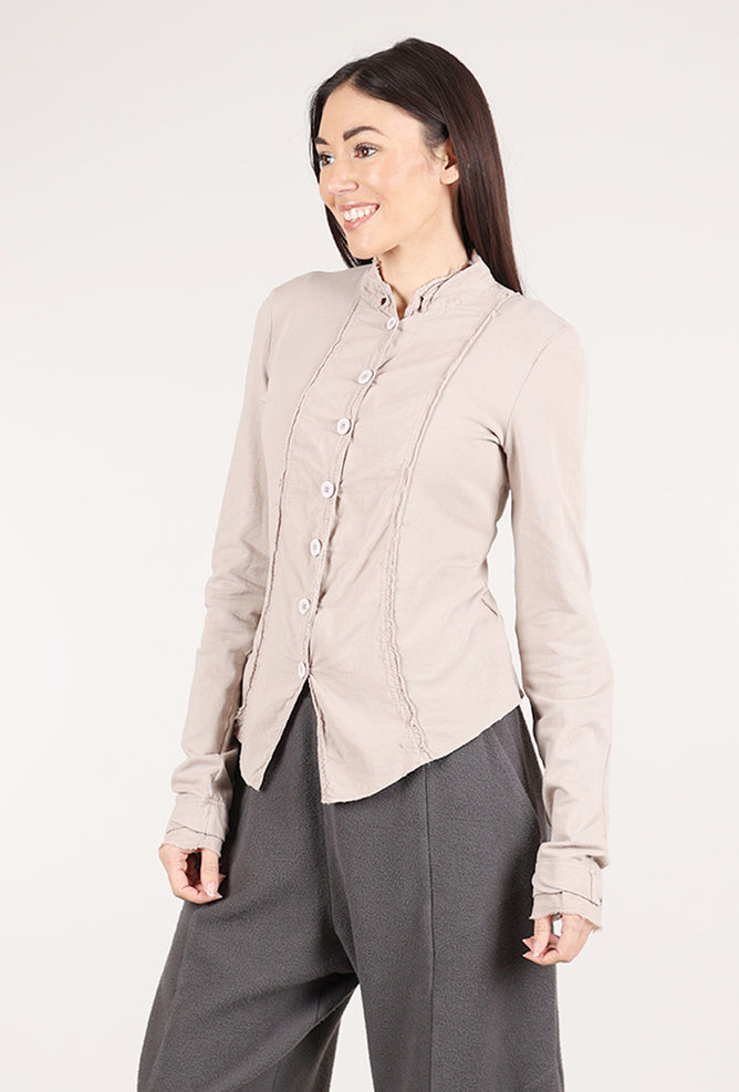 Cotton Patched Mini Penguin Jacket, Greige