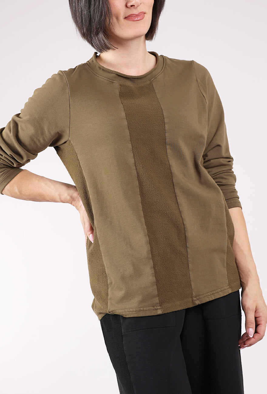 Fenini Switch it Up Fleece Top, Olive 