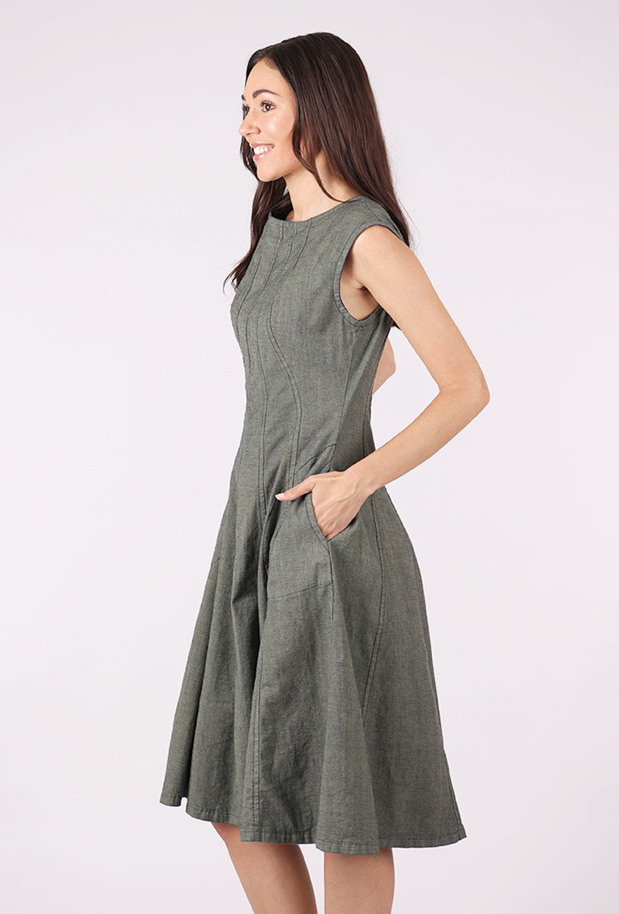 Prairie Underground New Directions in Denim Dress, Khaki 