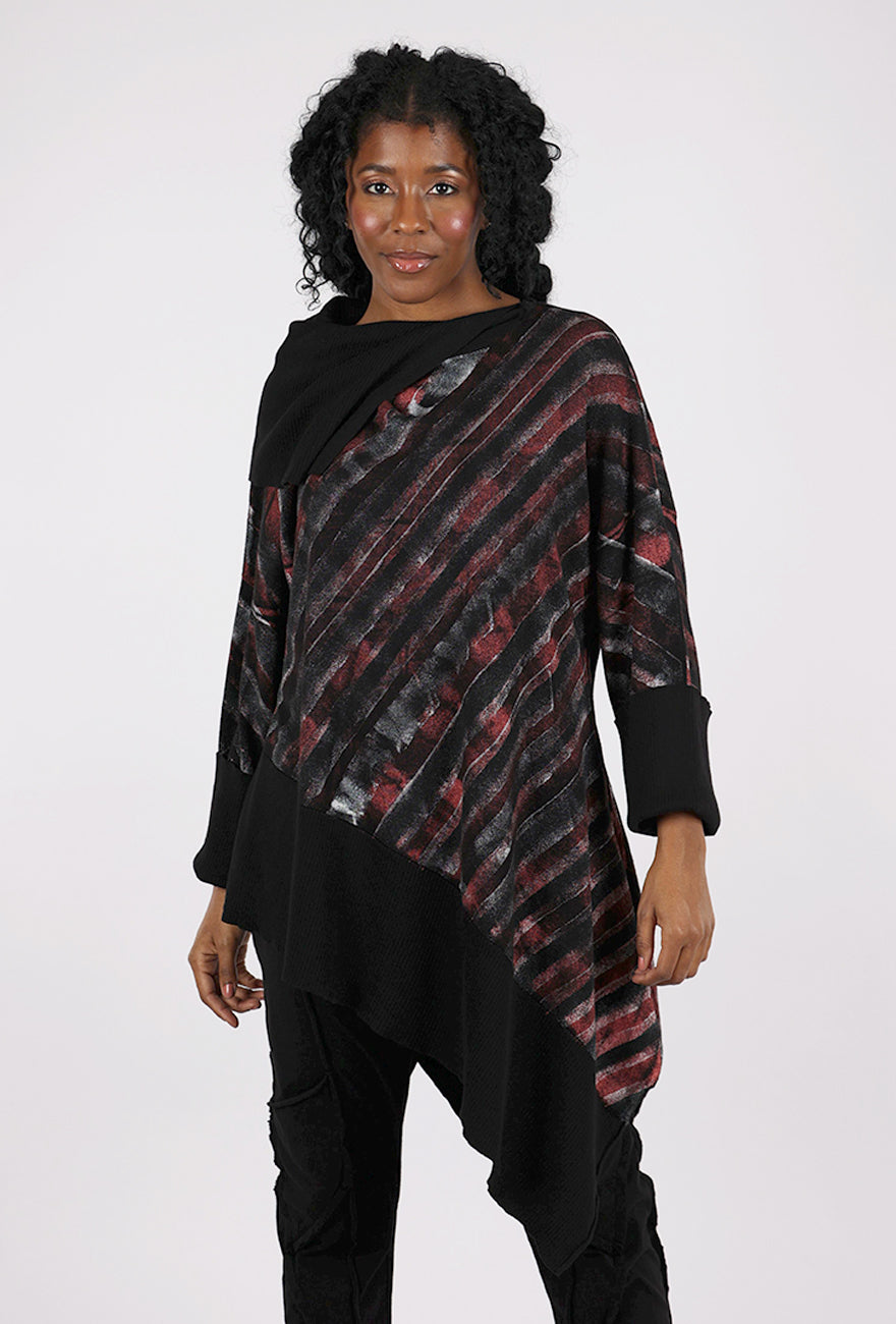 Cynthia Ashby Teton LTD Sweater, Black Graphic One Size Black