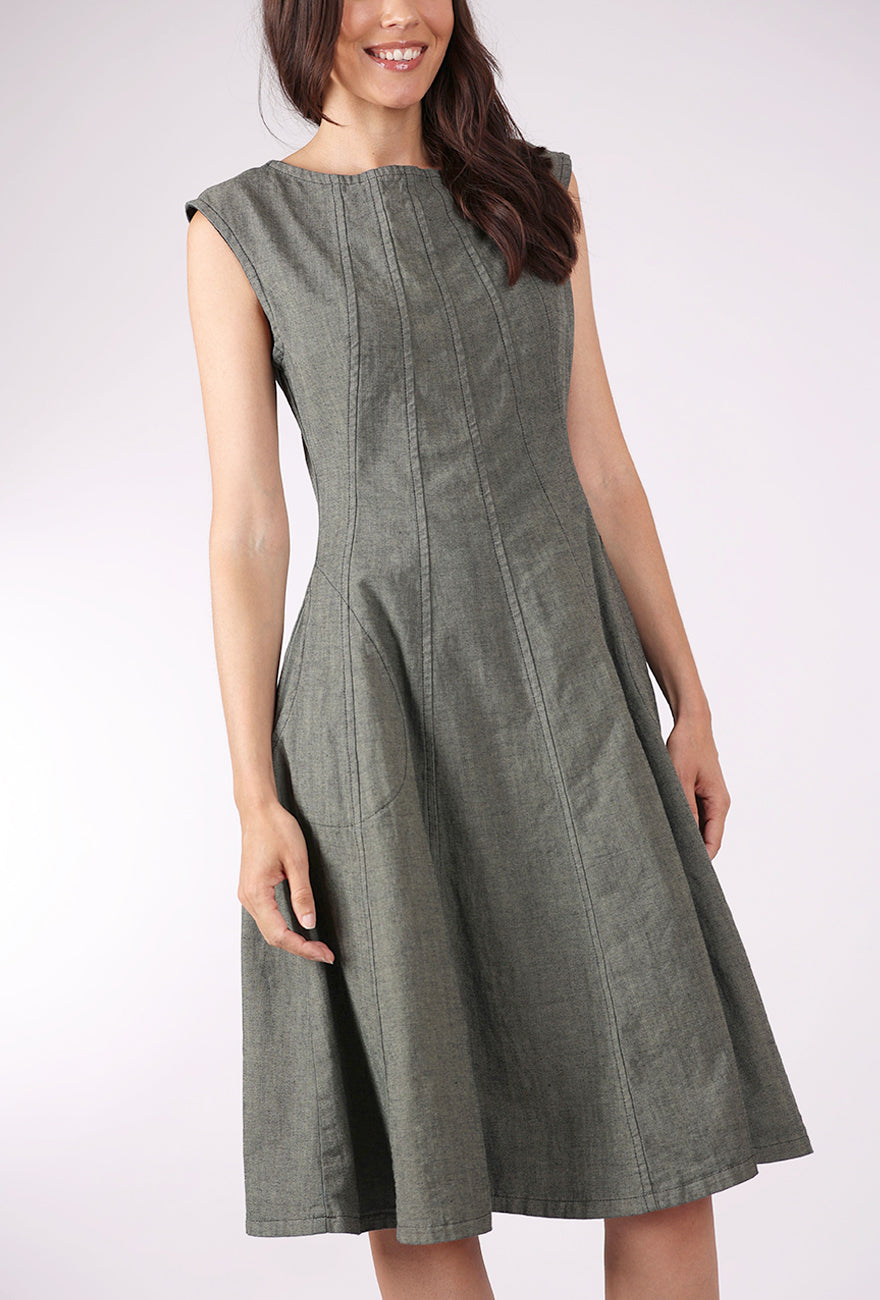 Prairie Underground New Directions in Denim Dress, Khaki 