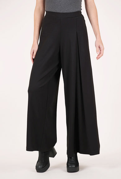 Planet Single Pleat Ponte Pant, Black 