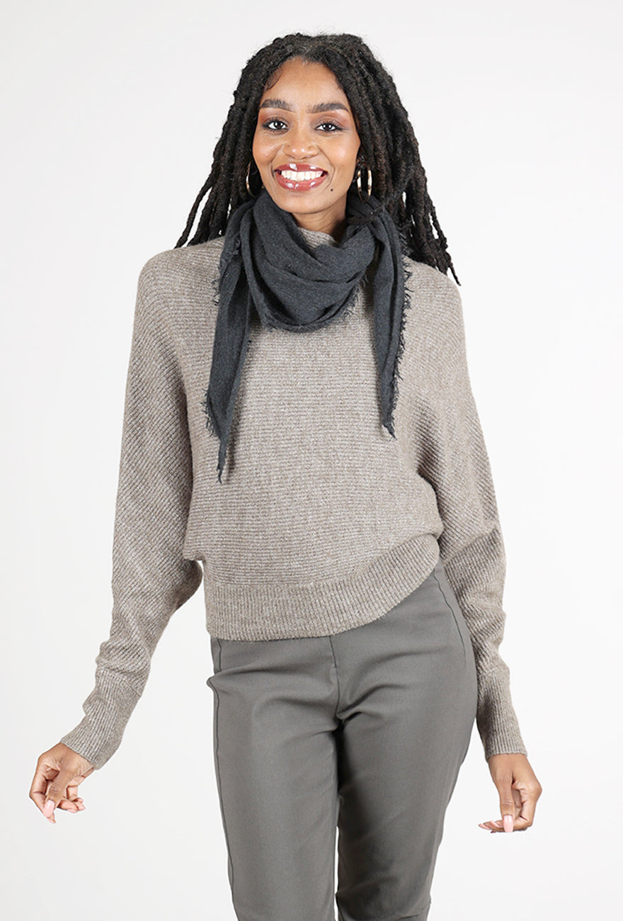 Grisal Love Mini Cashmere Scarf, Charcoal 