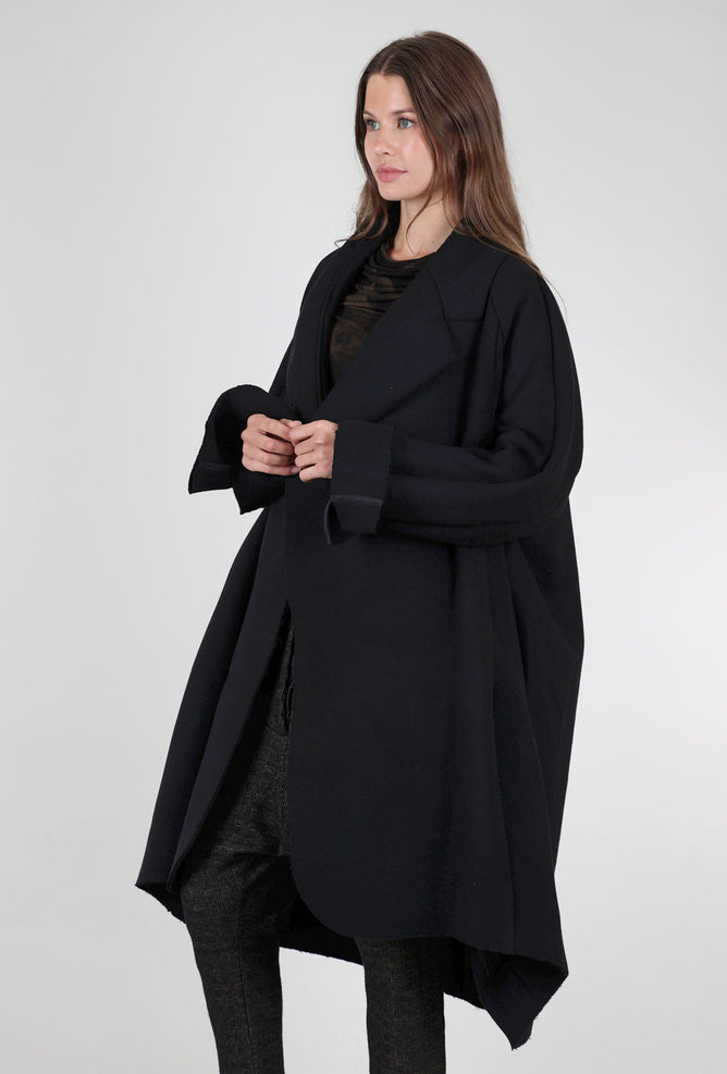 Rundholz Sculptural Wool 2 Coat, Black 