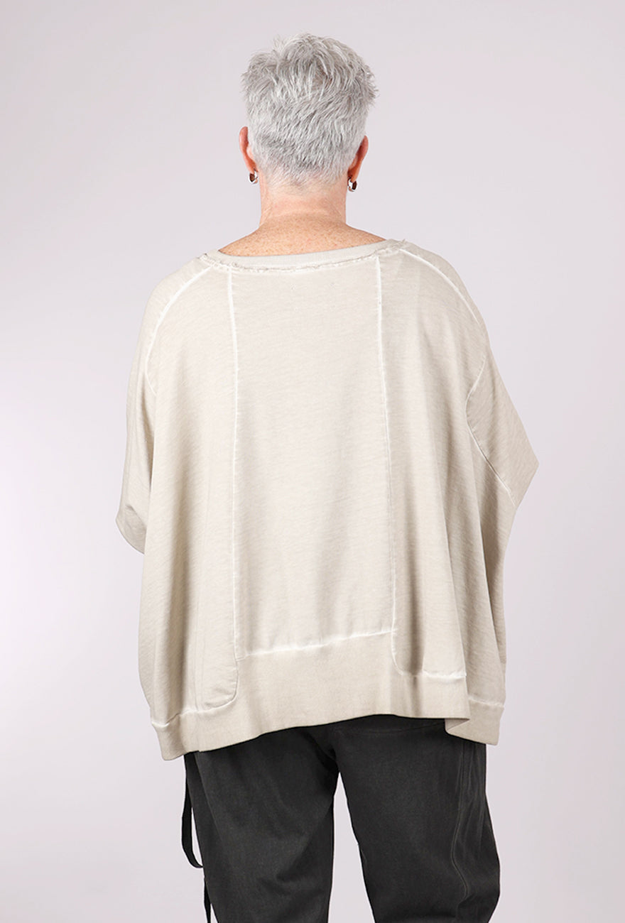 Pluslavie Wide Short Sweat, Greige 