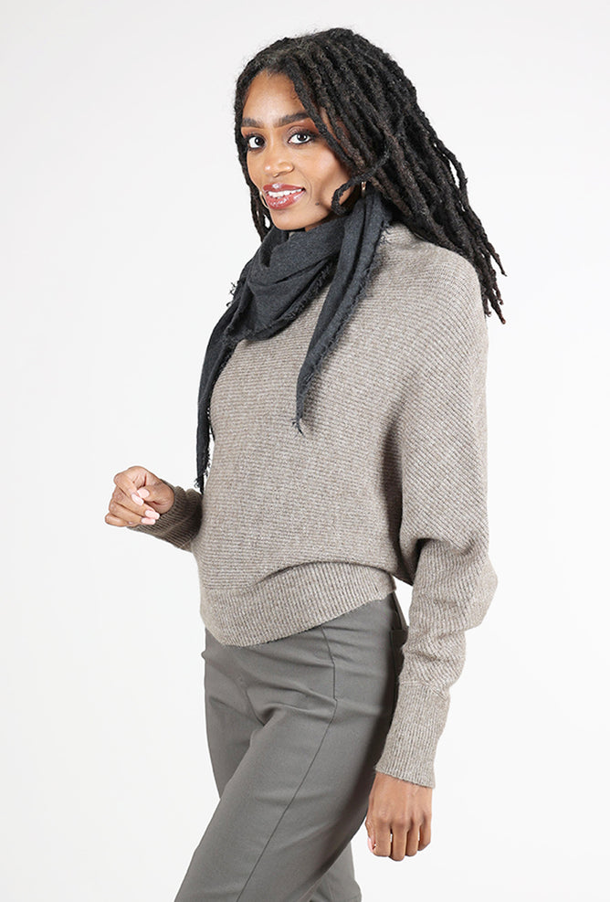 Grisal Love Mini Cashmere Scarf, Charcoal 