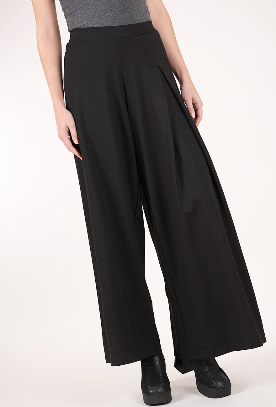 Planet Single Pleat Ponte Pant, Black 