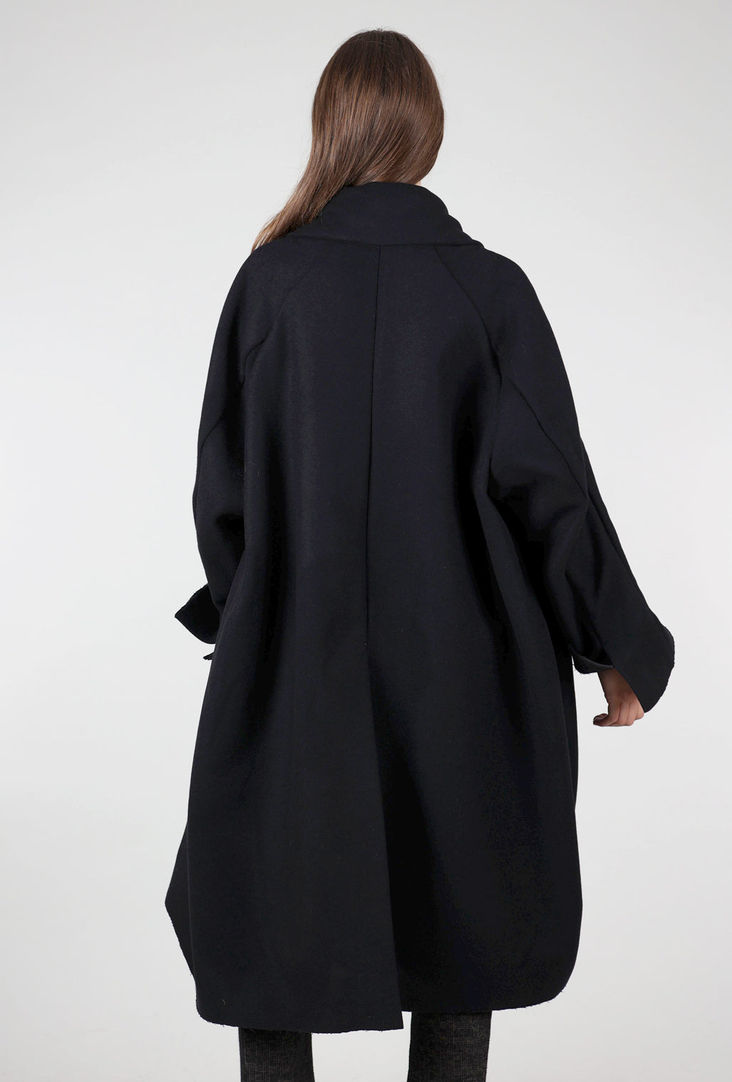 Rundholz Sculptural Wool 2 Coat, Black 