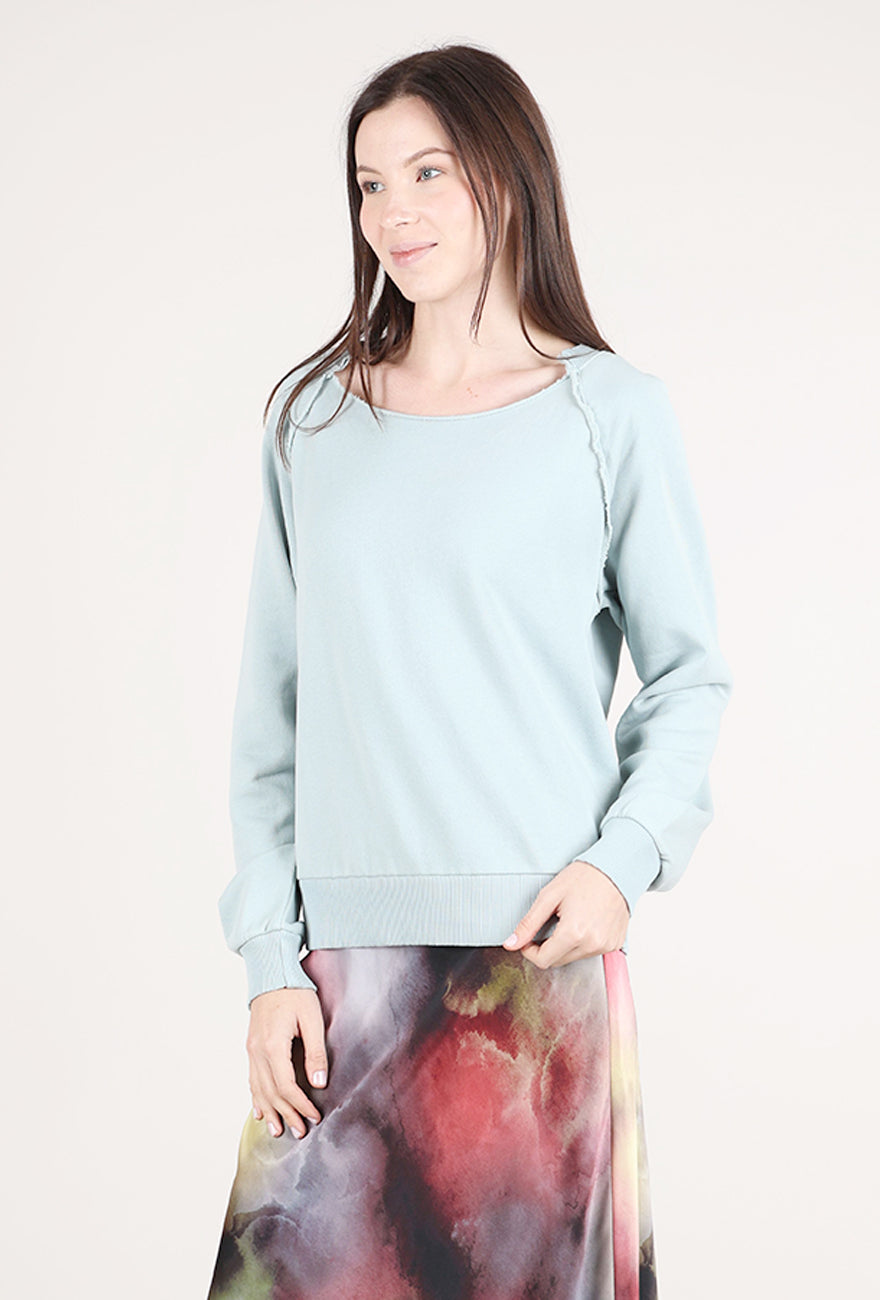 Mododoc Raw Edge Sweatshirt, Chrome 