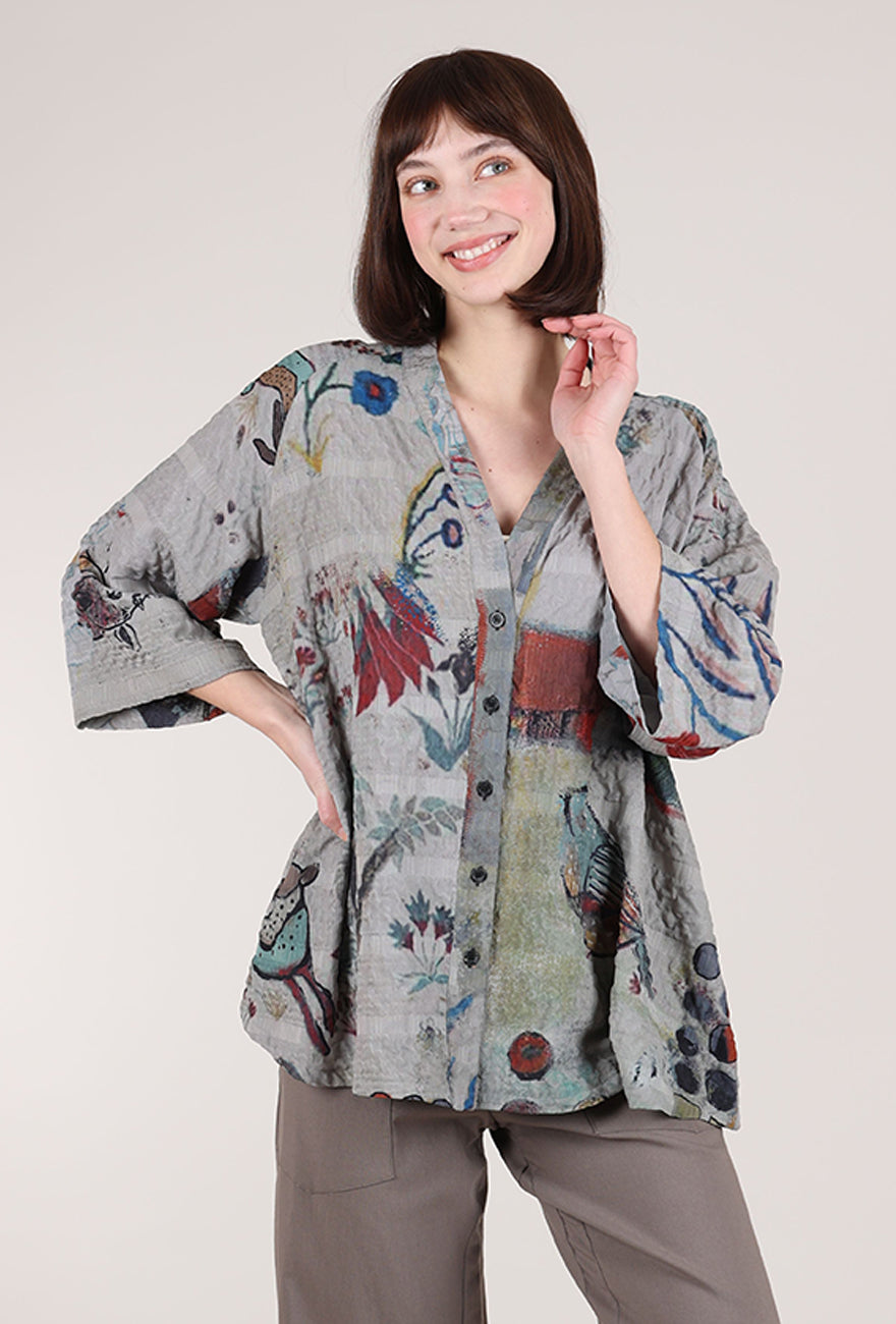 3 Potato Winkle Jacket, Gray/Rust 