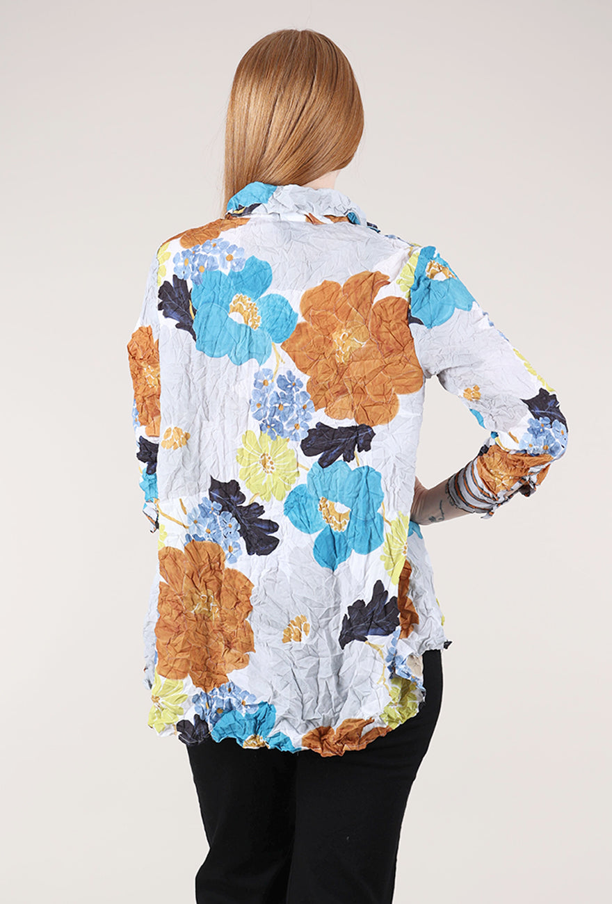 Olivia by Habitat Crimped Crepe Mixed Shirt, Cinnamon 