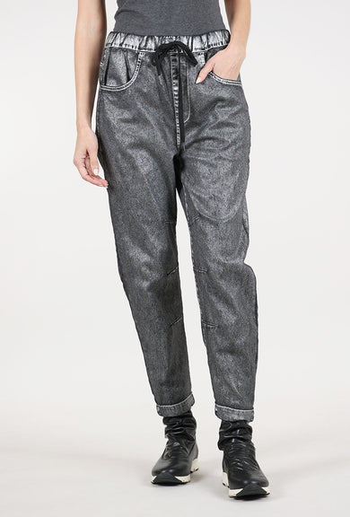Alembika Boyfriend Jogger Jean, Silver 