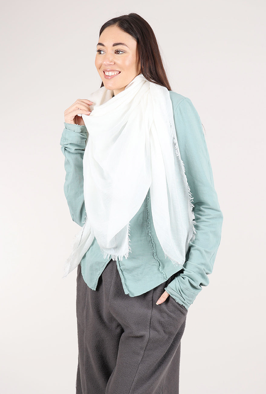 Blue Pacific Cashmere Blend Glitter Scarf, White 