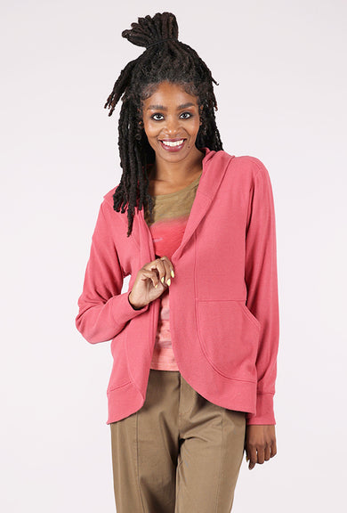 Escape by Habitat Butter Rib Knit Comfort Cardie, Garnet 