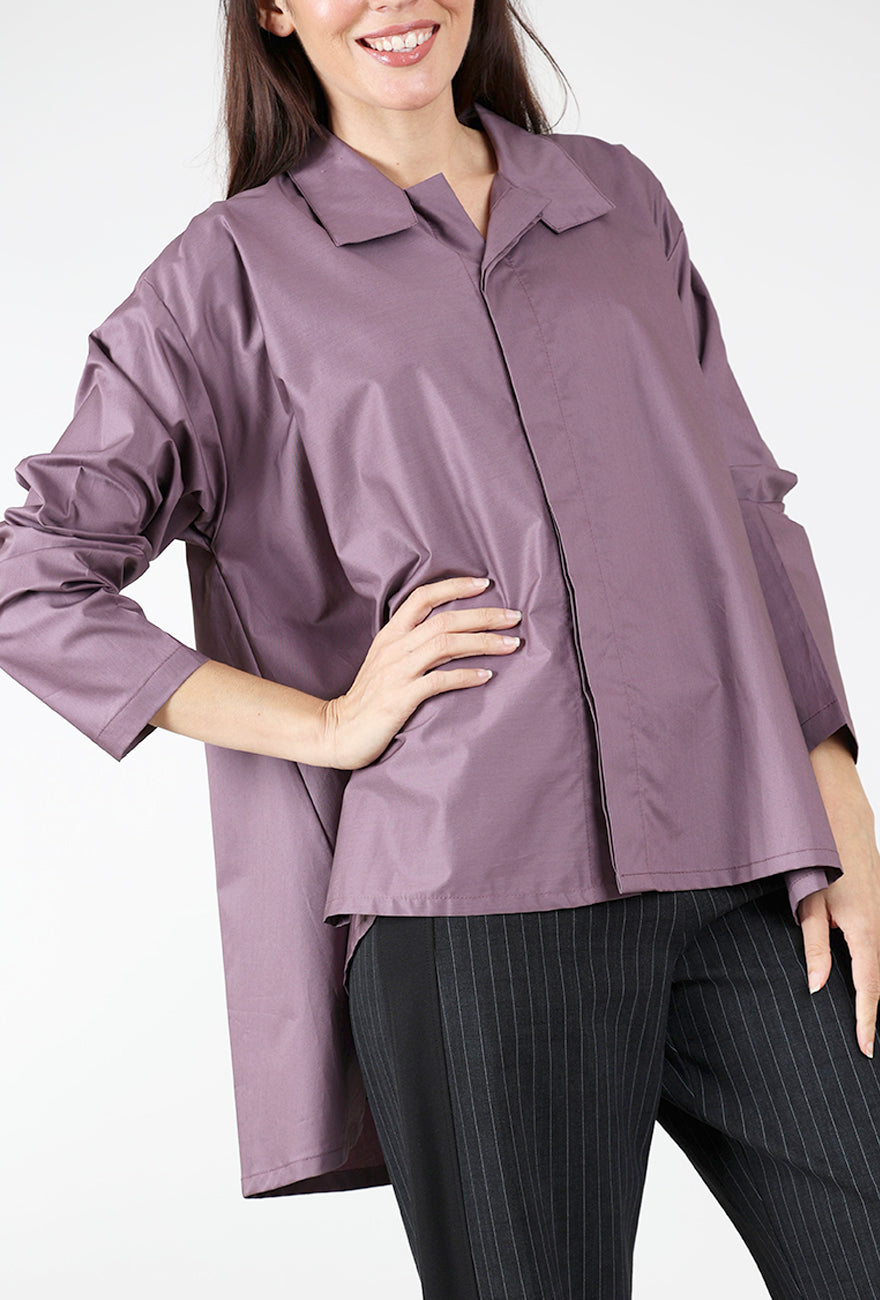 Cotton Swing Shirt, Amethyst Angle 4