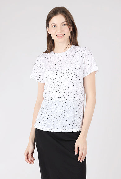 Bel Kazan Mika Tee, White Dot