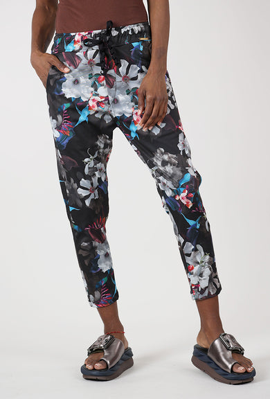 Paper Temples Tulum Pant, Black Floral 