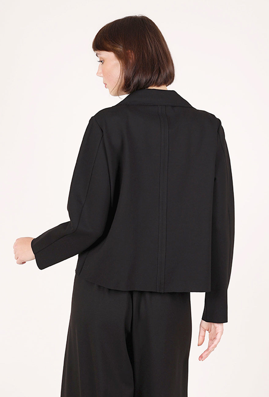 Planet Cropped Ponte Blazer, Black 