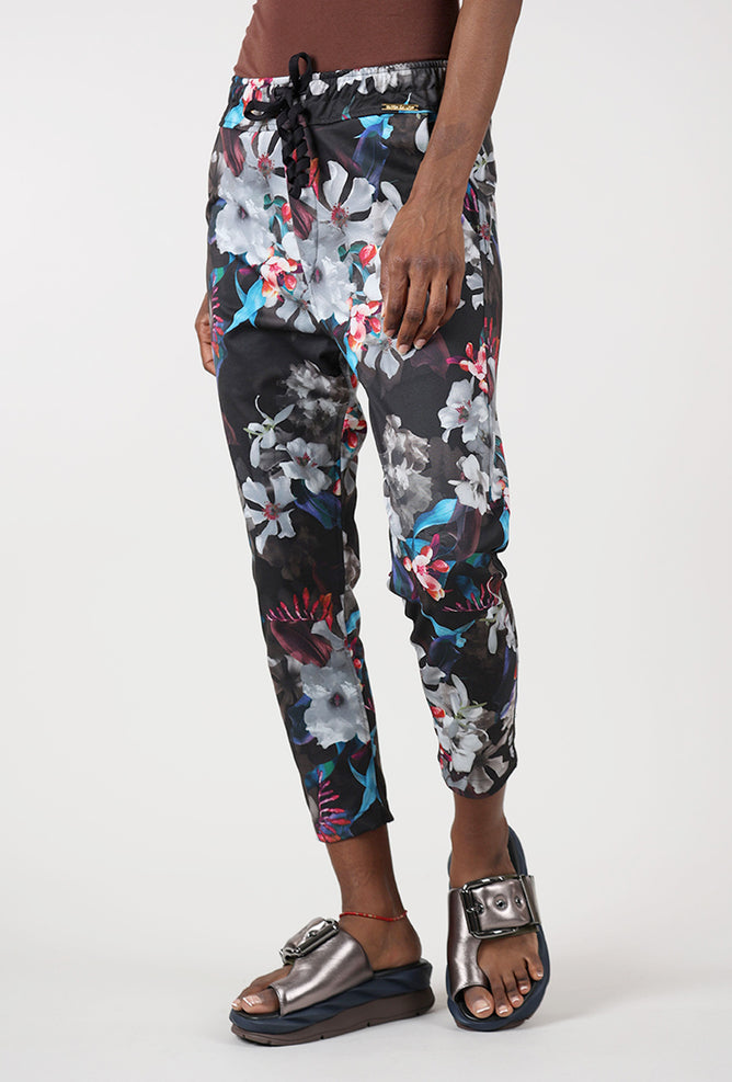 Paper Temples Tulum Pant, Black Floral 