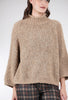 Lands Down Under Nubbly Mock Sweater, Cappuccino 