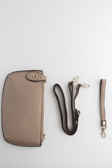 Joy Accessories Mini Crossbody Wristlet - Mushroom 