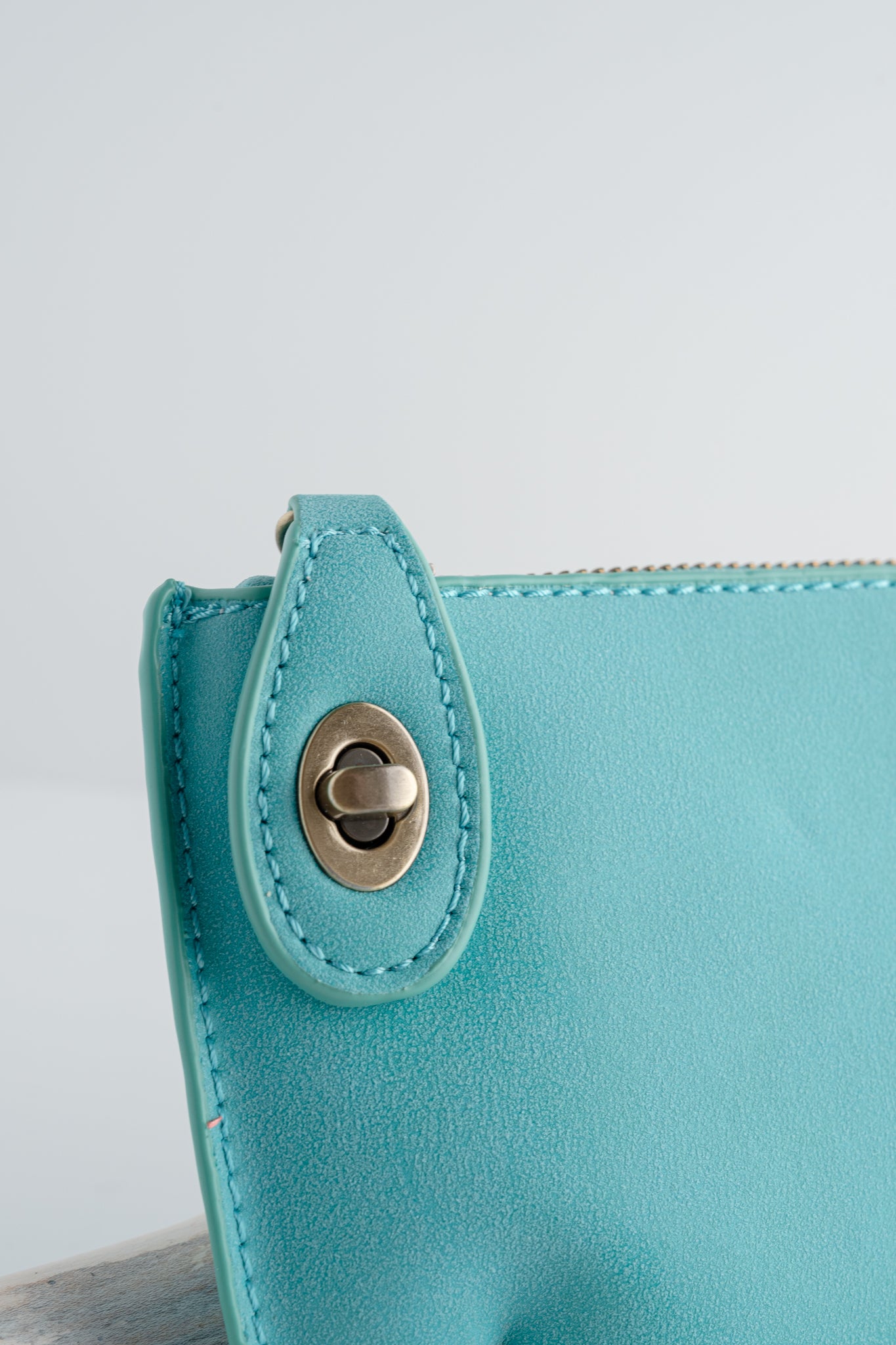 Joy Accessories Mini Crossbody Wristlet, Light Turquoise Luxe 