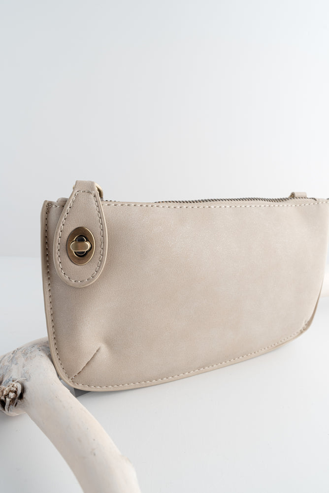 Joy Accessories Mini Crossbody Wristlet, Champagne Luxe 