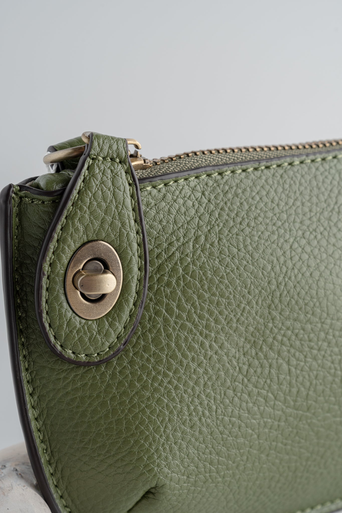 Joy Accessories Mini Crossbody Wristlet, Dark Olive 