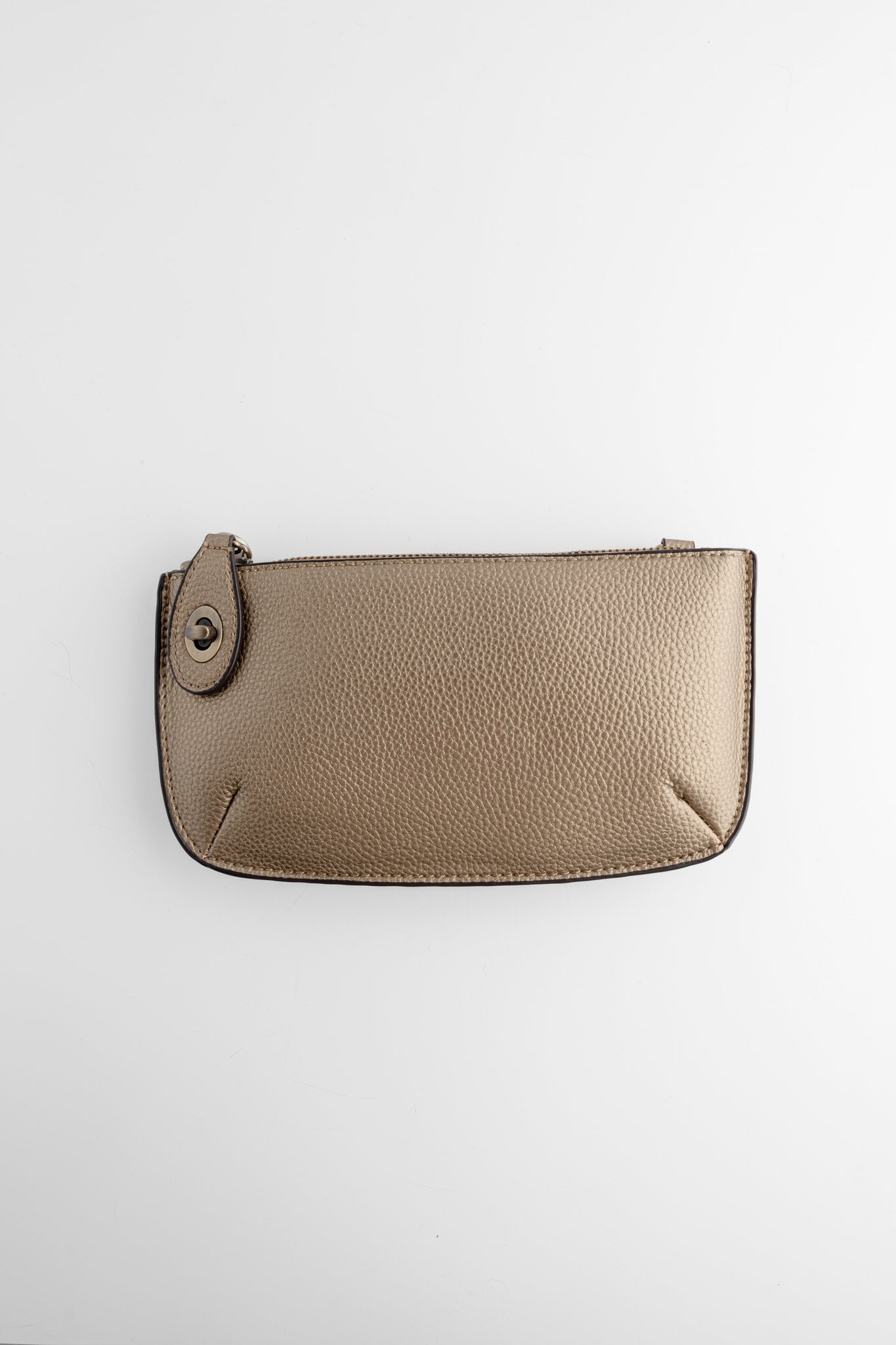 Joy Accessories Mini Crossbody Wristlet - Metallic Light Bronze 