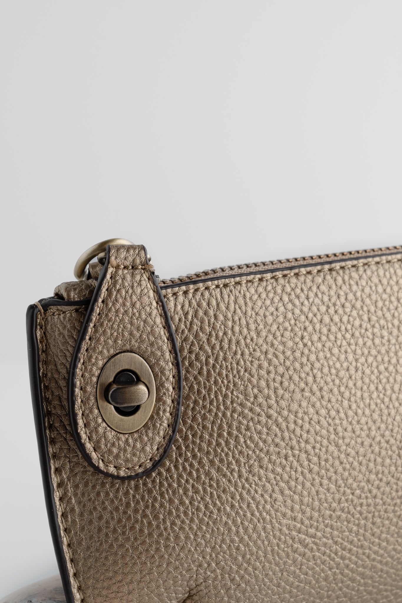 Joy Accessories Mini Crossbody Wristlet - Metallic Light Bronze 