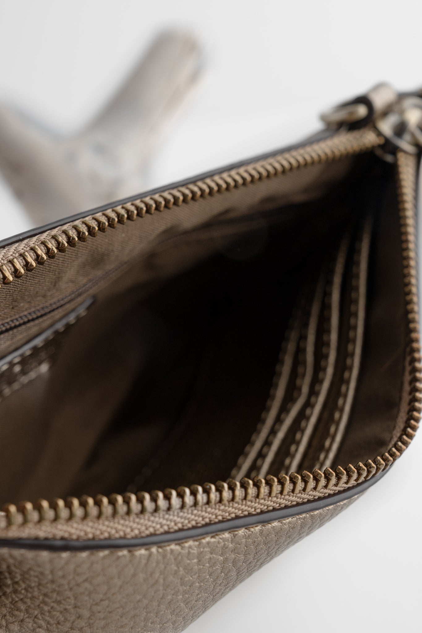 Joy Accessories Mini Crossbody Wristlet - Metallic Light Bronze 