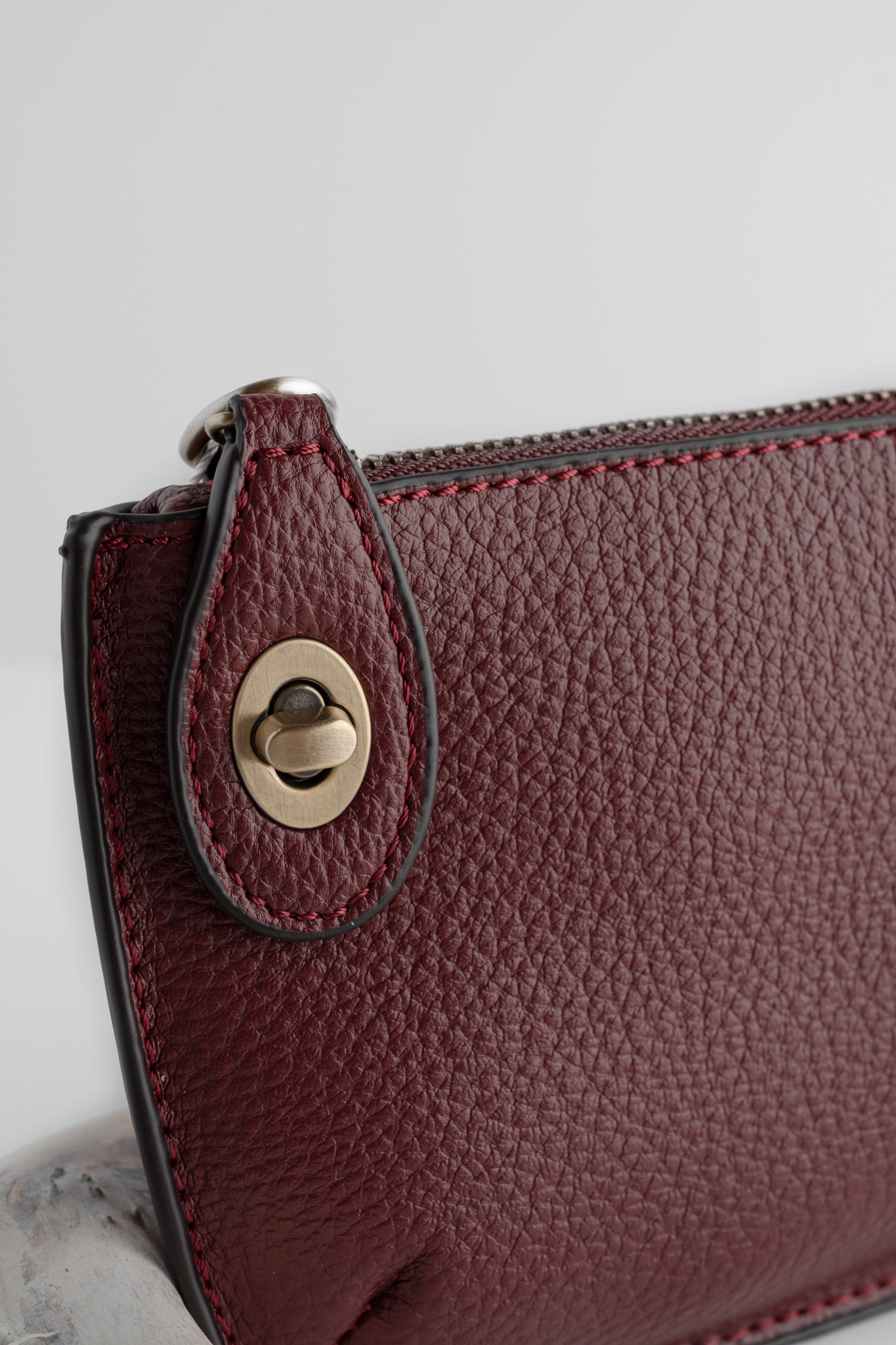 Joy Accessories Mini Crossbody Wristlet, Deep Crimson 