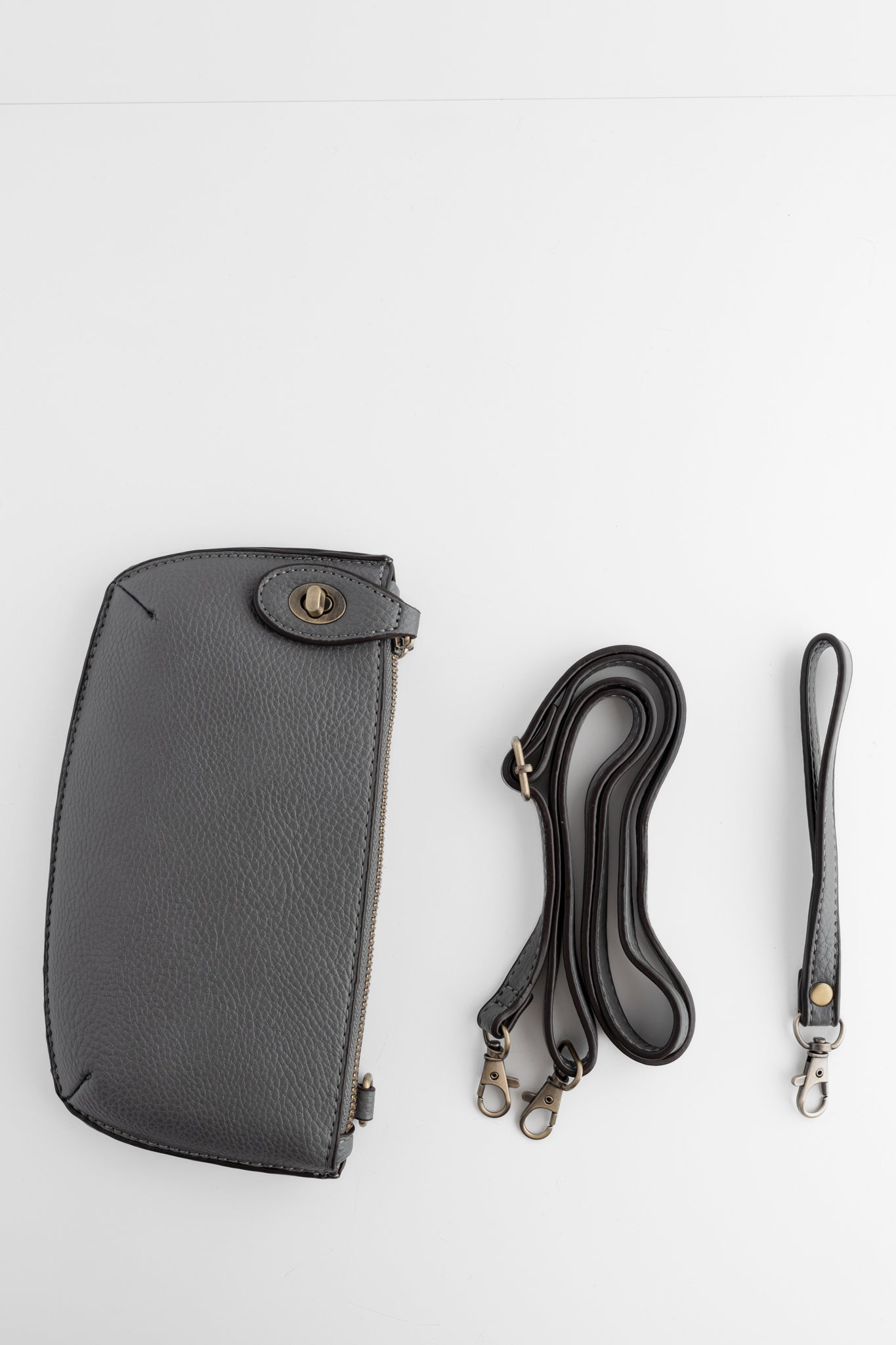 Joy Accessories Mini Crossbody Wristlet, Shadow Gray 
