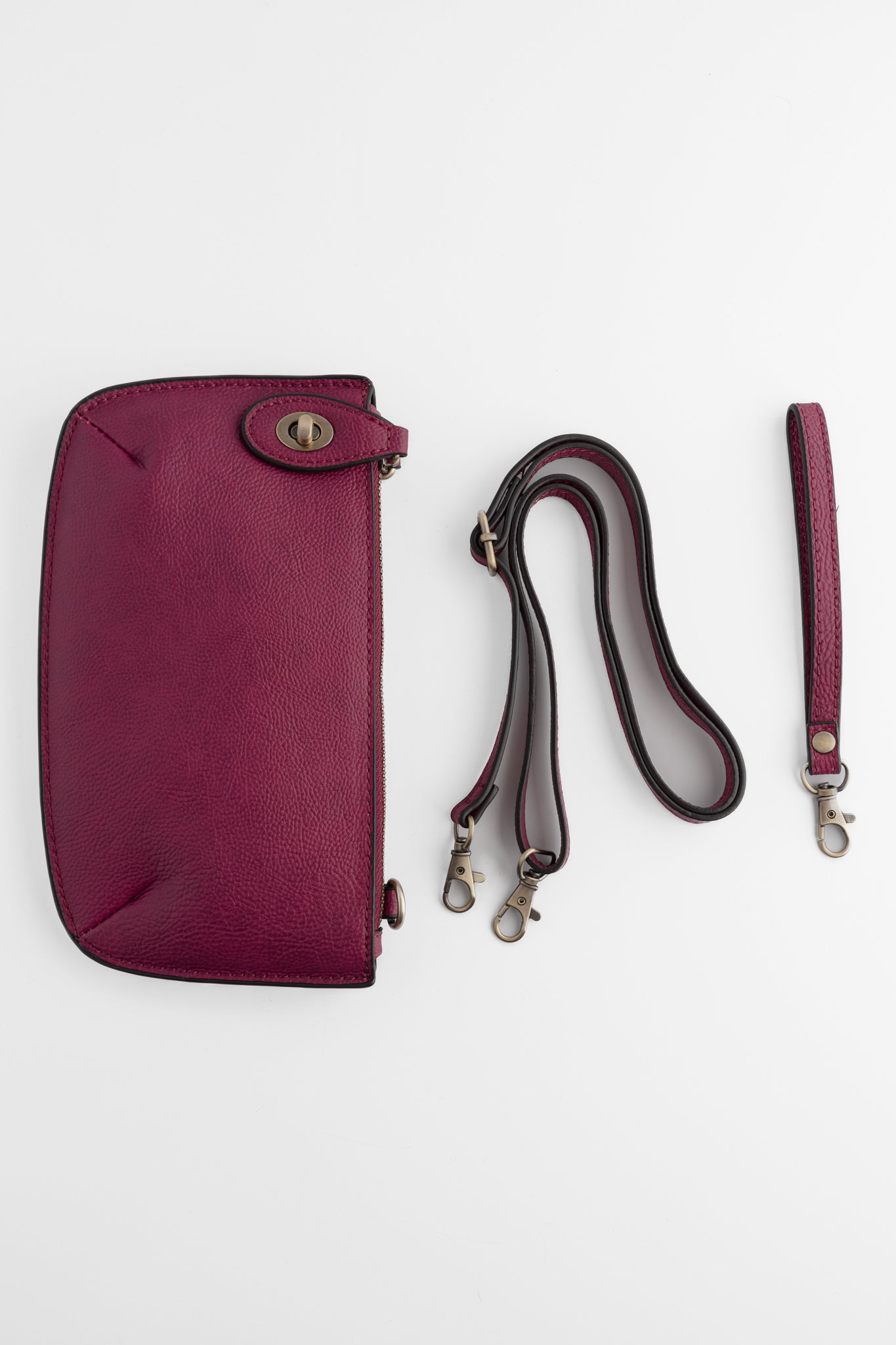 Joy Accessories Mini Crossbody Wristlet - Mulberry 