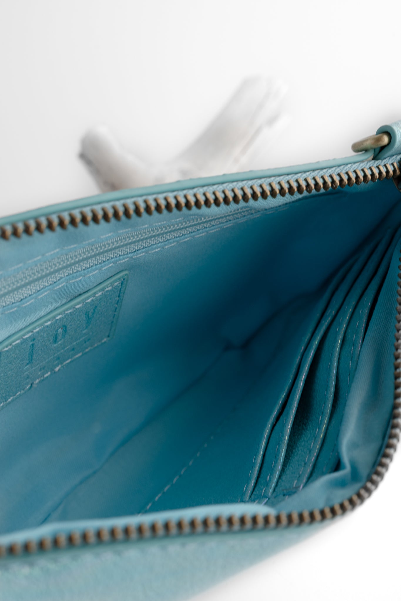 Joy Accessories Mini Wristlet Clutch, Holographic Turquoise 