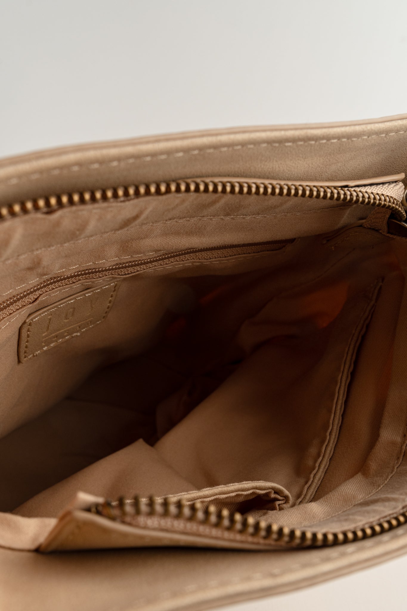 Joy Accessories Brianna Cage Bucket Bag, Sand 