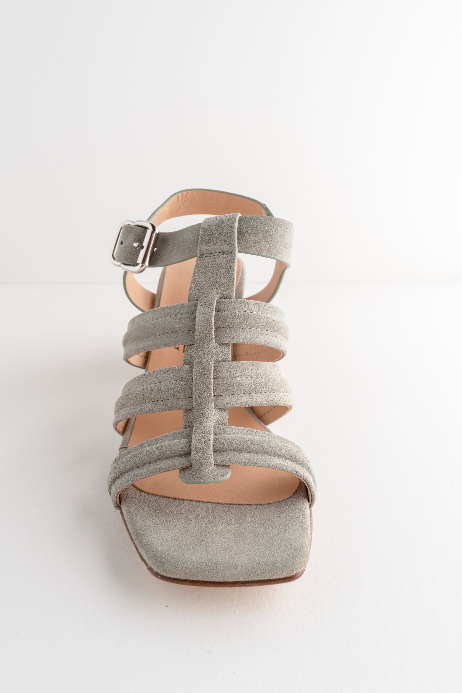 Laura Bellariva Suede Stacked Heel, Haze 