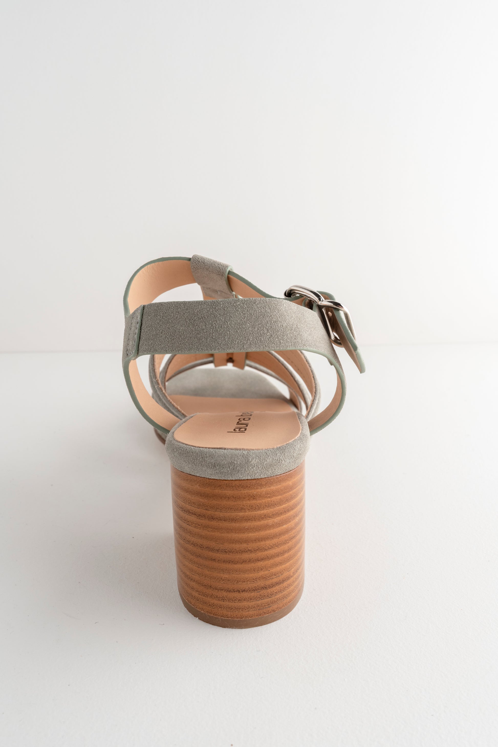 Laura Bellariva Suede Stacked Heel, Haze 