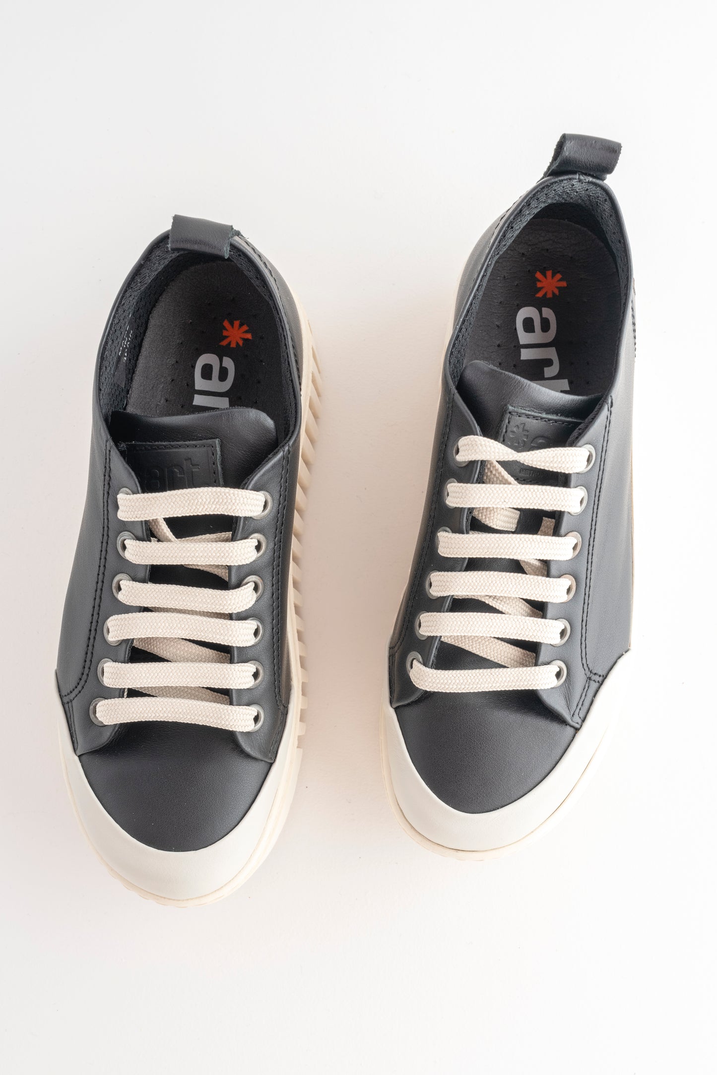 Art Leather Brighton Sneaker, Black Leather 